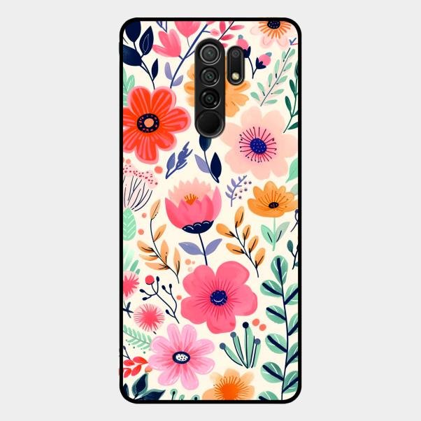 Garden of Delights Glass Case Cover For Redmi 9 Prime