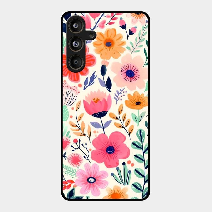 Garden of Delights Glass Case Cover For Samsung Galaxy M55 5G