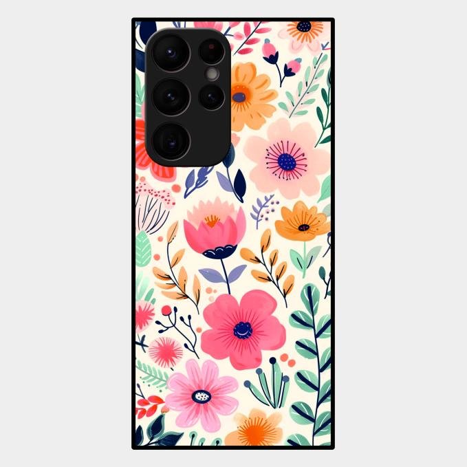Garden of Delights Glass Case Cover For Samsung Galaxy S22 Ultra 5G