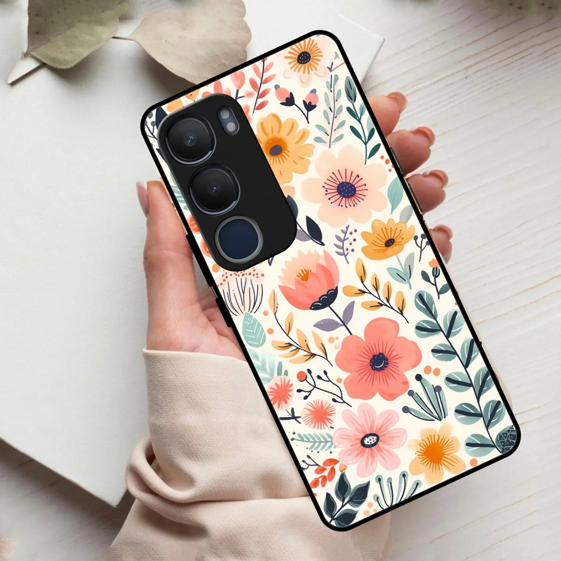 Garden of Delights Glass Case Cover For Vivo - ShopOnCliQ