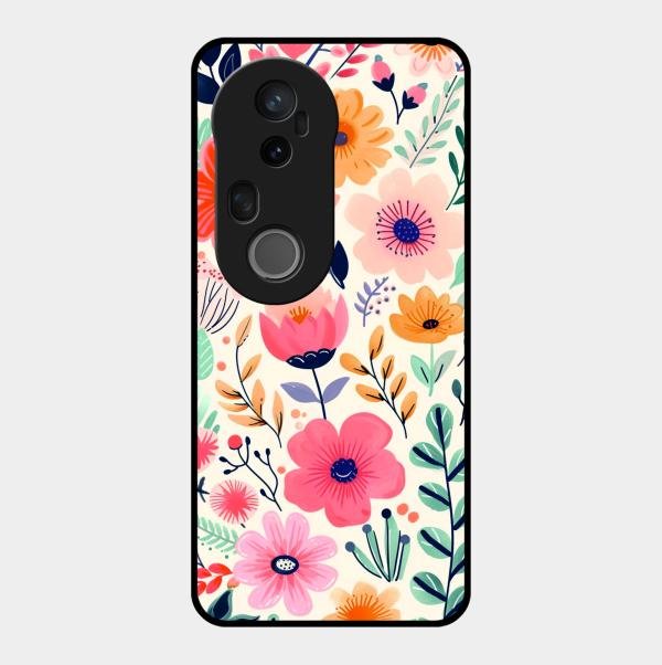 Garden of Delights Glass Case Cover For Vivo T4 Ultra 5G