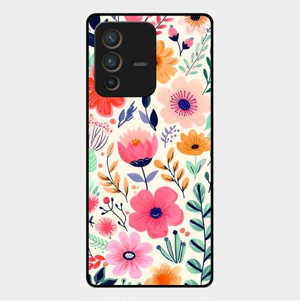 Garden of Delights Glass Case Cover For Vivo V23 Pro 5G