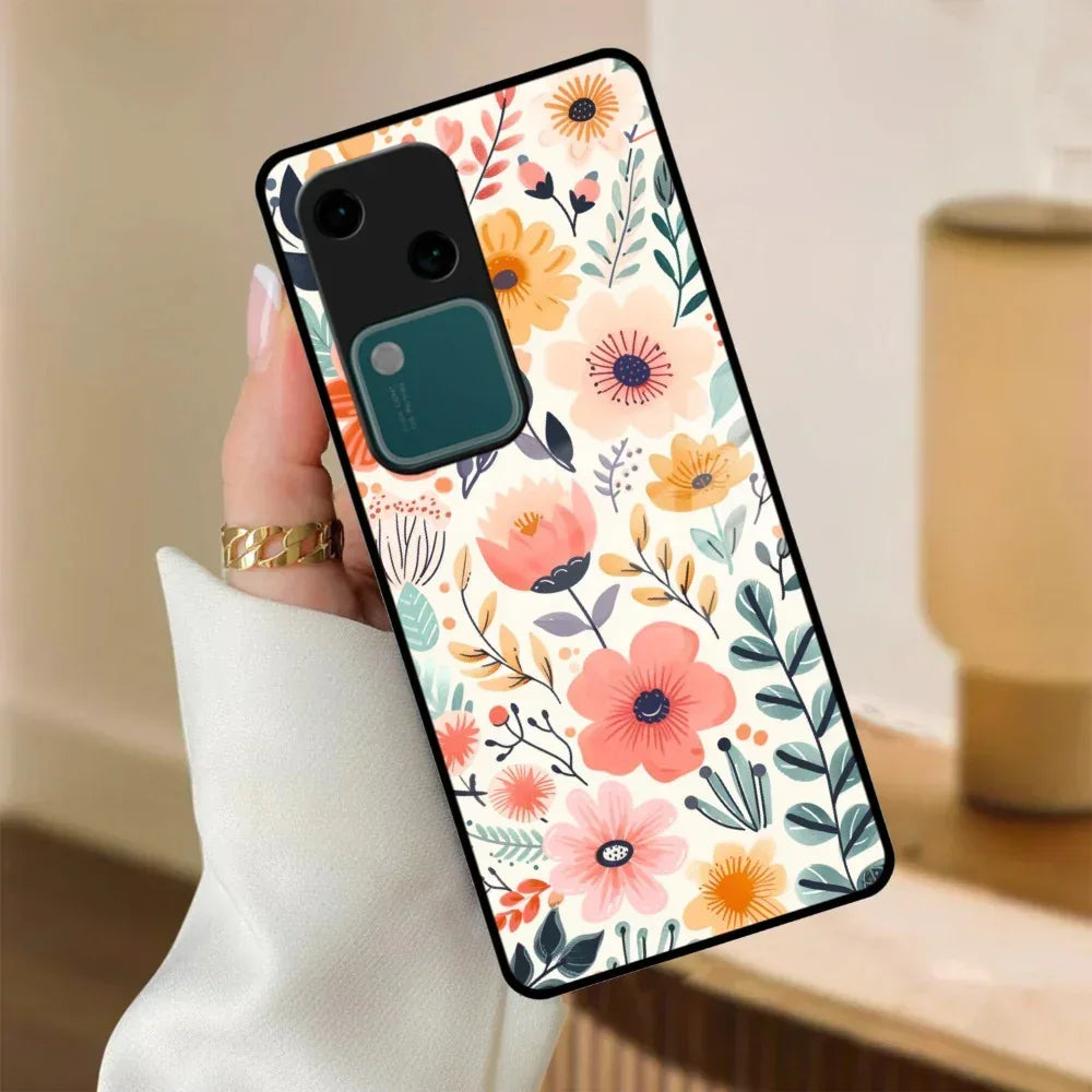 Garden of Delights Glass Case Cover For Vivo - ShopOnCliQ