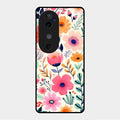 Garden of Delights Glass Case Cover For Vivo V40 5G