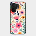 Garden of Delights Glass Case Cover For Vivo V60 5G