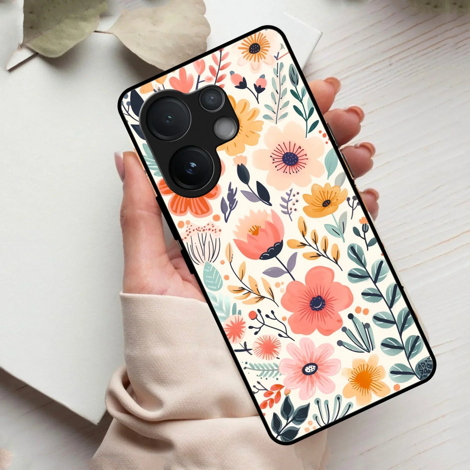 Garden of Delights Glass Case Cover For Vivo - ShopOnCliQ