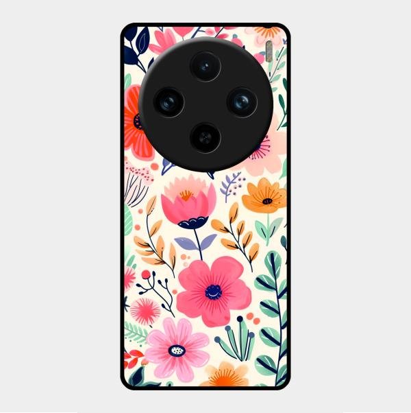 Garden of Delights Glass Case Cover For Vivo X100 Pro 5G