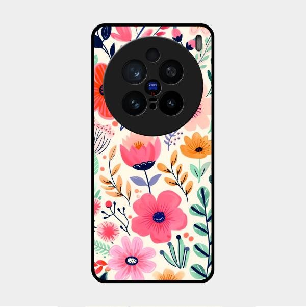 Garden of Delights Glass Case Cover For Vivo X200 Pro 5G