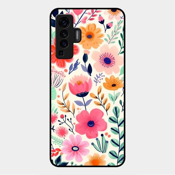 Garden of Delights Glass Case Cover For Vivo X50 5G