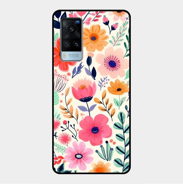 Garden of Delights Glass Case Cover For Vivo X60 5G