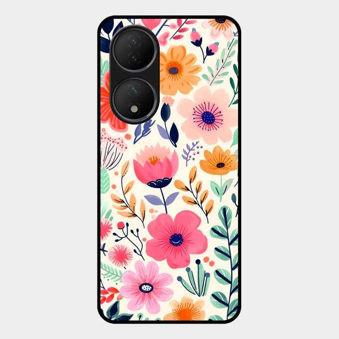 Garden of Delights Glass Case Cover For Vivo Y100 5G