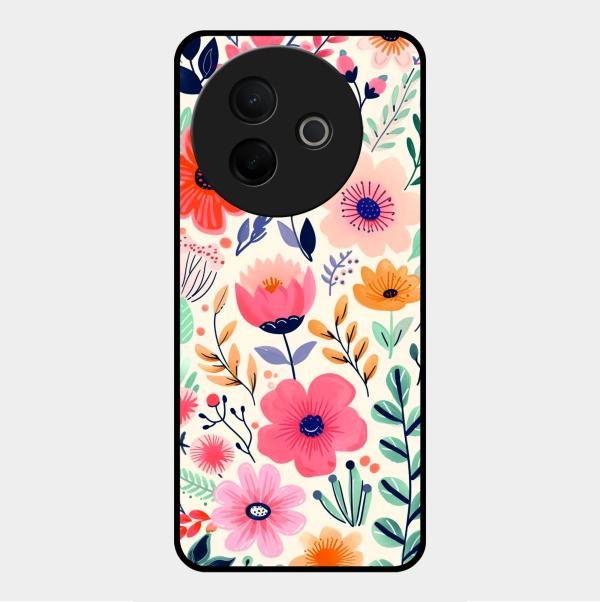 Garden of Delights Glass Case Cover For Vivo Y39 5G
