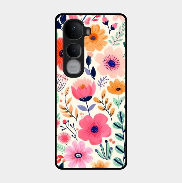 Garden of Delights Glass Case Cover For Vivo Y400 Pro 5G