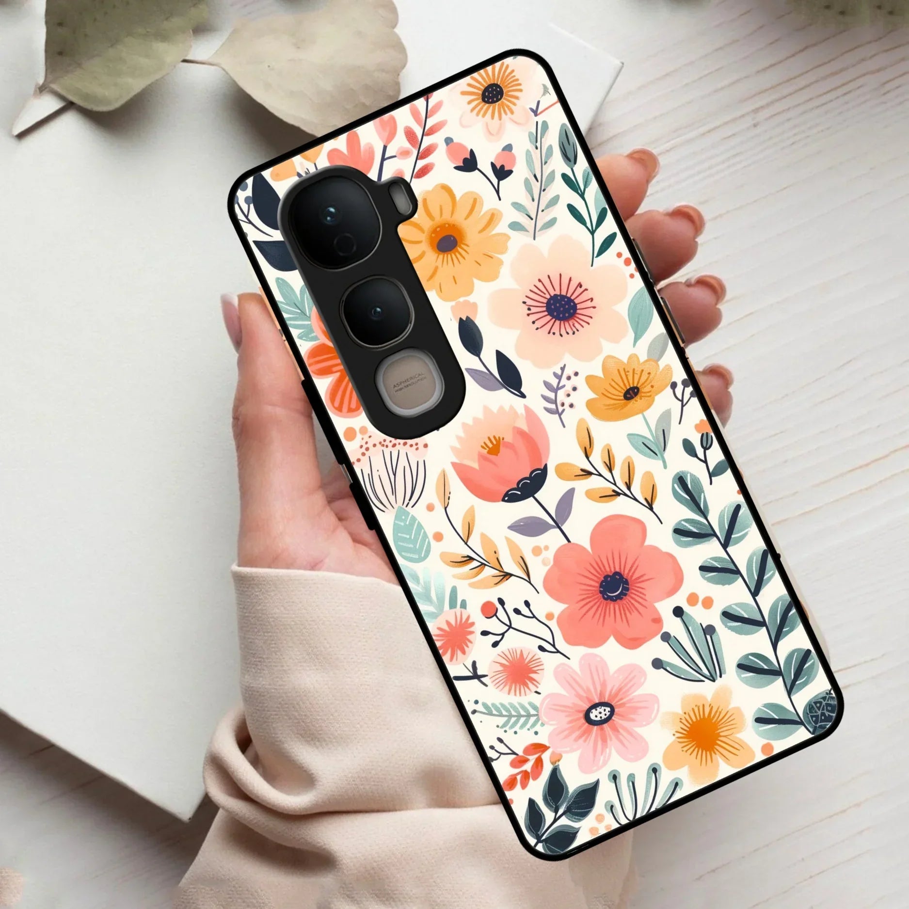 Garden of Delights Glass Case Cover For Vivo - ShopOnCliQ