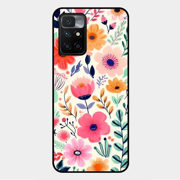Garden of Delights Glass Case Cover For Xiaomi Redmi 10 Prime