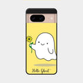 Ghost With Flower Glass Case Cover For Google Pixel 8 5G
