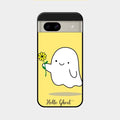 Ghost With Flower Glass Case Cover For Google Pixel 8A 5G