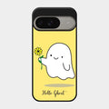 Ghost With Flower Glass Case Cover For Google Pixel 9 5G