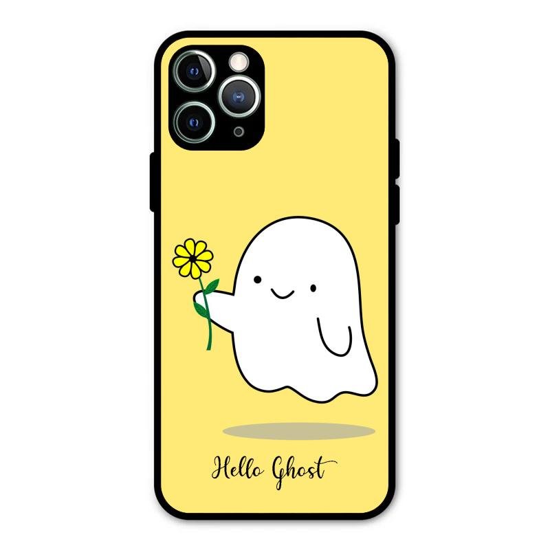 Ghost With Flower Glass Case Cover For iPhone 11 Pro Max