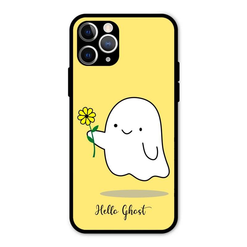 Ghost With Flower Glass Case Cover For iPhone 11 Pro