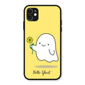 Ghost With Flower Glass Case Cover For iPhone 11