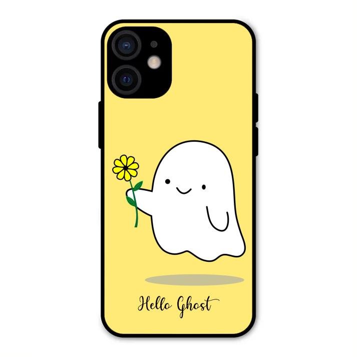 Ghost With Flower Glass Case Cover For iPhone 12 mini