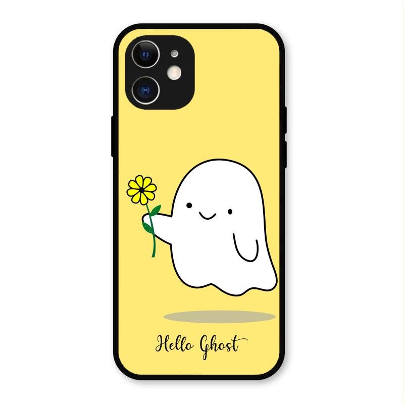Ghost With Flower Glass Case Cover For iPhone 12