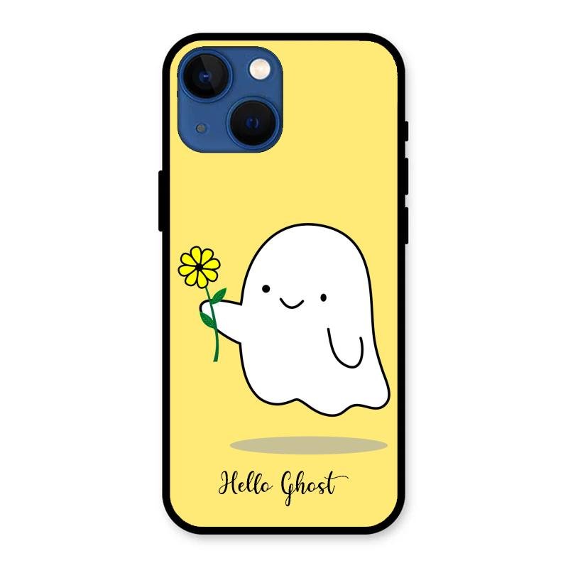 Ghost With Flower Glass Case Cover For iPhone 13 mini