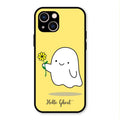 Ghost With Flower Glass Case Cover For iPhone 13