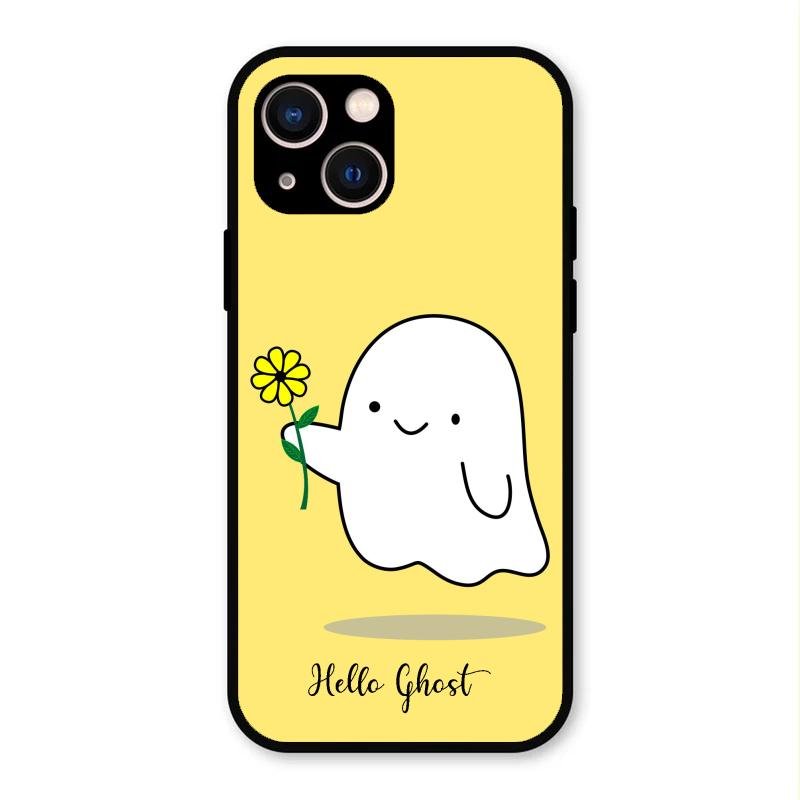 Ghost With Flower Glass Case Cover For iPhone 13