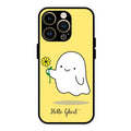 Ghost With Flower Glass Case Cover For iPhone 14 Pro Max