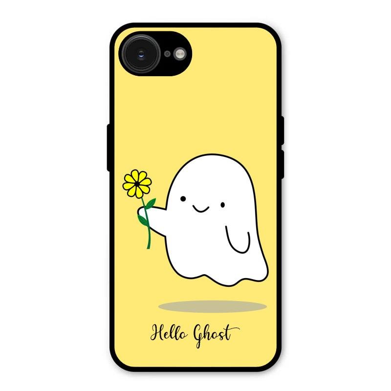 Ghost With Flower Glass Case Cover For iPhone 16e
