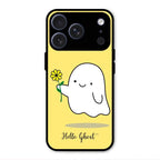 Ghost With Flower Glass Case Cover For iPhone 17 Pro Max