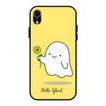 Ghost With Flower Glass Case Cover For iPhone XR