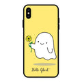 Ghost With Flower Glass Case Cover For iPhone XS Max