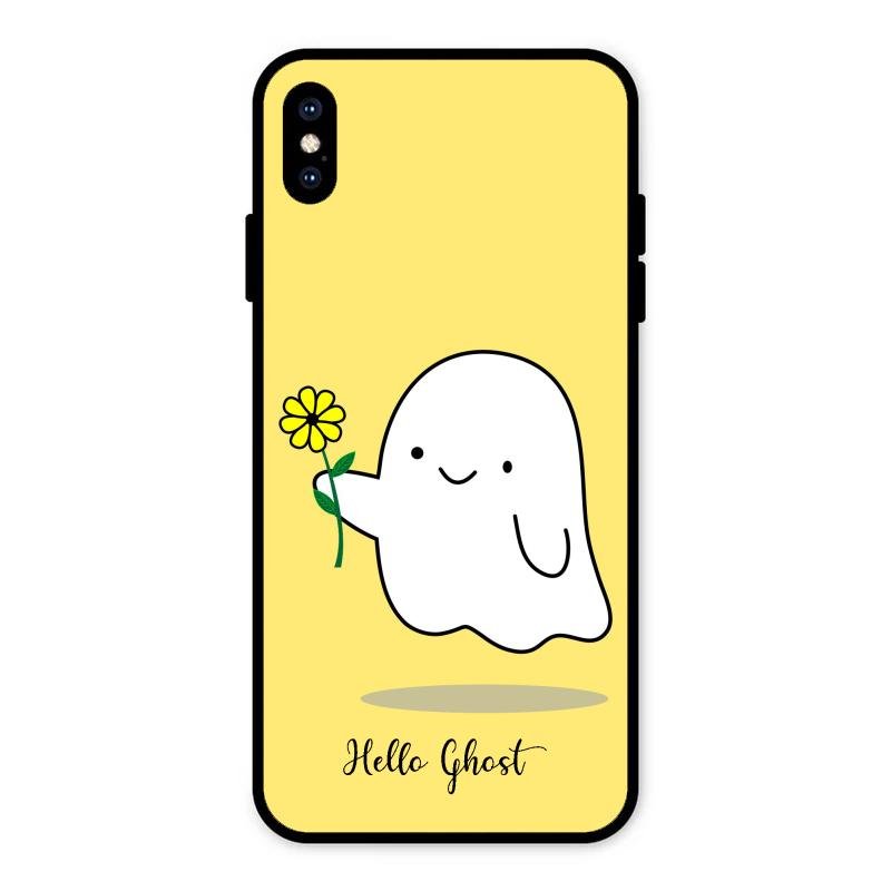 Ghost With Flower Glass Case Cover For iPhone XS Max
