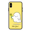 Ghost With Flower Glass Case Cover For iPhone XS