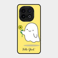 Ghost With Flower Glass Case Cover For Iqoo 13 5G