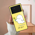 Ghost With Flower Glass Case Cover For Vivo - ShopOnCliQ