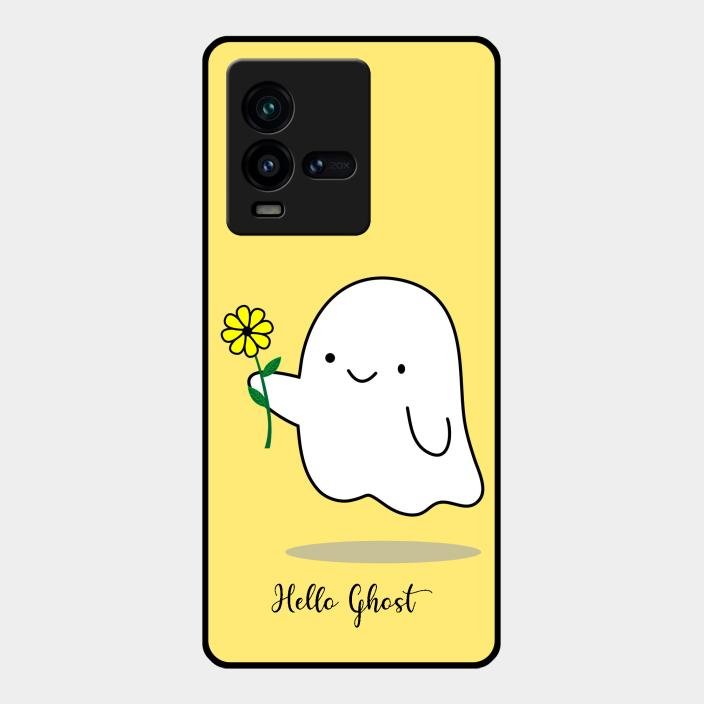 Ghost With Flower Glass Case Cover For Iqoo 9T 5G