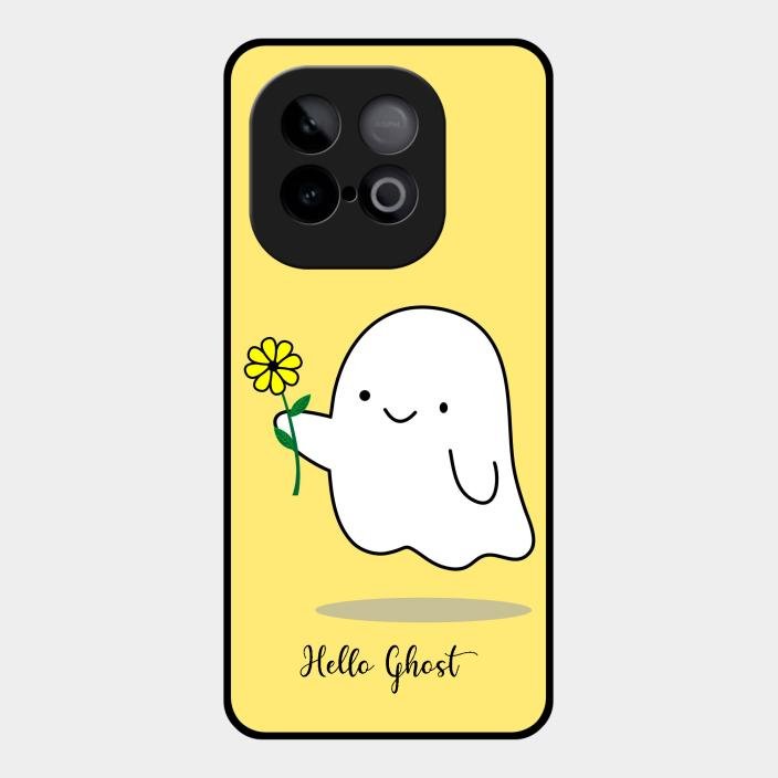 Ghost With Flower Glass Case Cover For Iqoo Neo 10 5G
