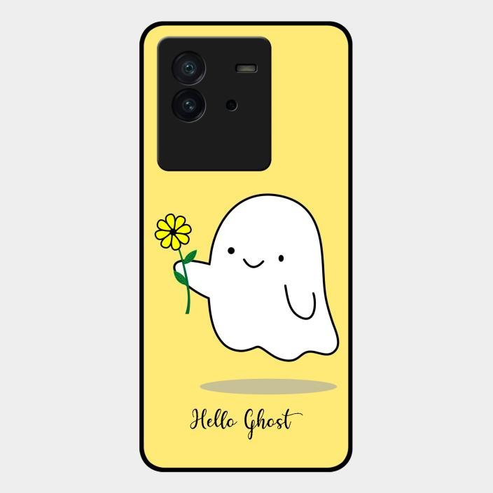 Ghost With Flower Glass Case Cover For Iqoo Neo 6 5G
