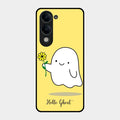 Ghost With Flower Glass Case Cover For Iqoo Z10 Lite
