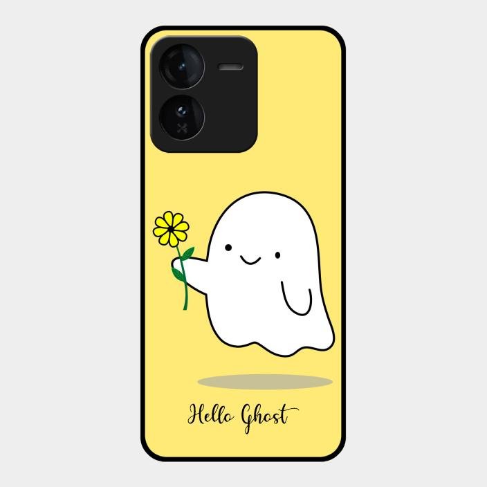 Ghost With Flower Glass Case Cover For Iqoo Z9 5G