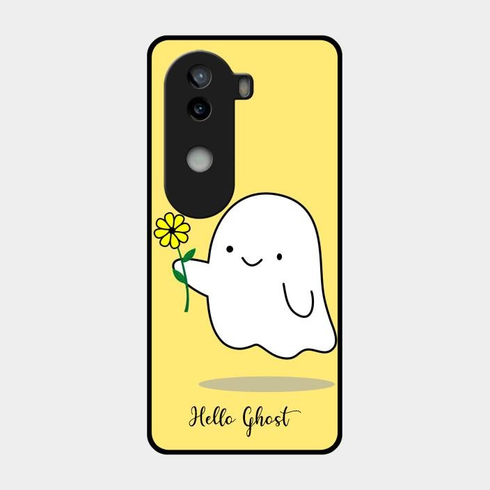 Ghost With Flower Glass Case Cover For Iqoo Z9S 5G