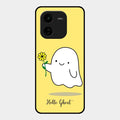 Ghost With Flower Glass Case Cover For Iqoo Z9X 5G