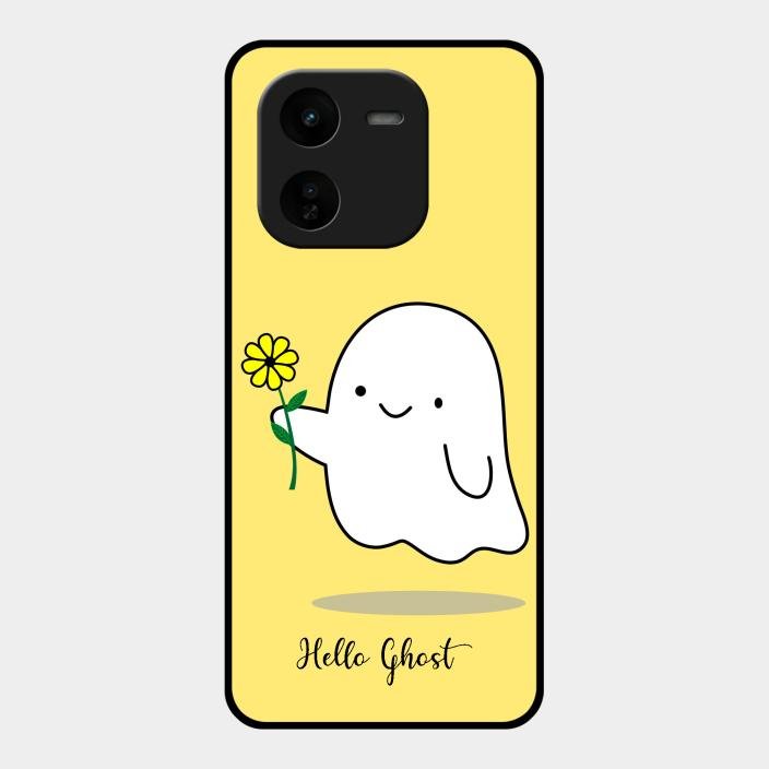 Ghost With Flower Glass Case Cover For Iqoo Z9X 5G