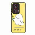 Ghost With Flower Glass Case Cover For Motorola Edge 50 Fusion 5G