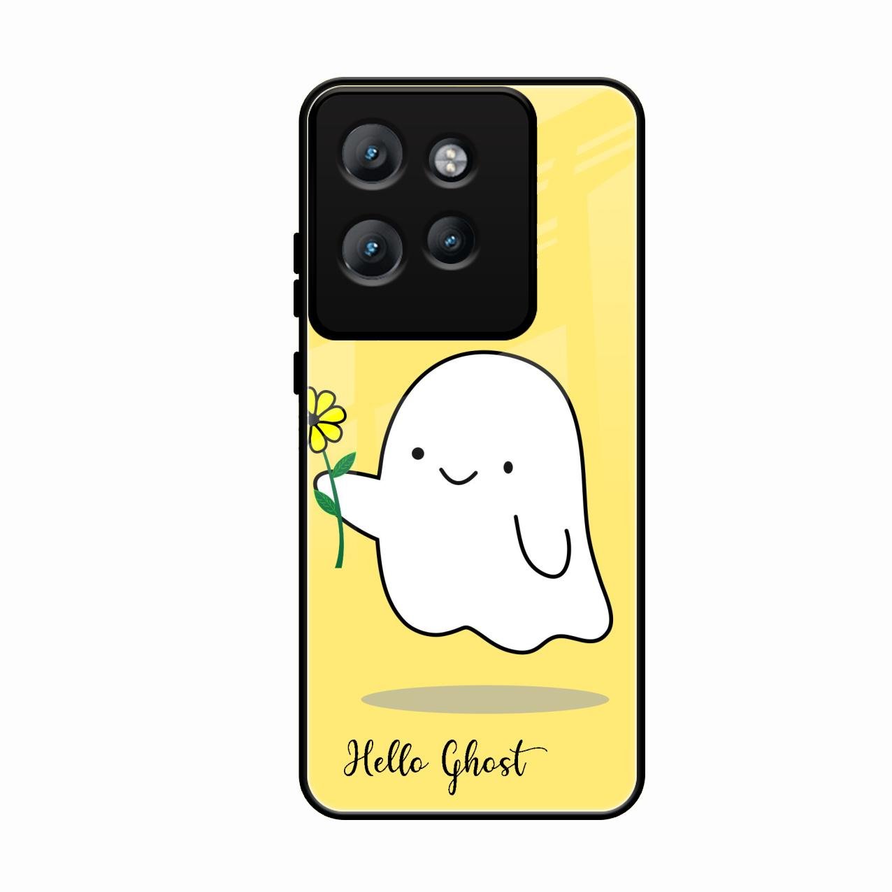 Ghost With Flower Glass Case Cover For Motorola Edge 50 Neo