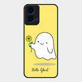 Ghost With Flower Glass Case Cover For Motorola G45 5G